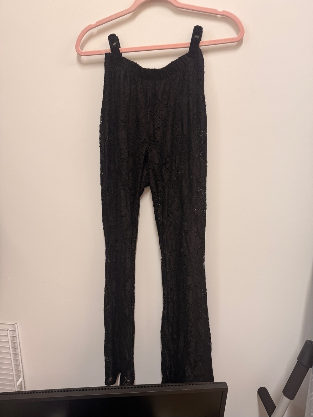 Windsor Black Lace Boot-Cut Pants